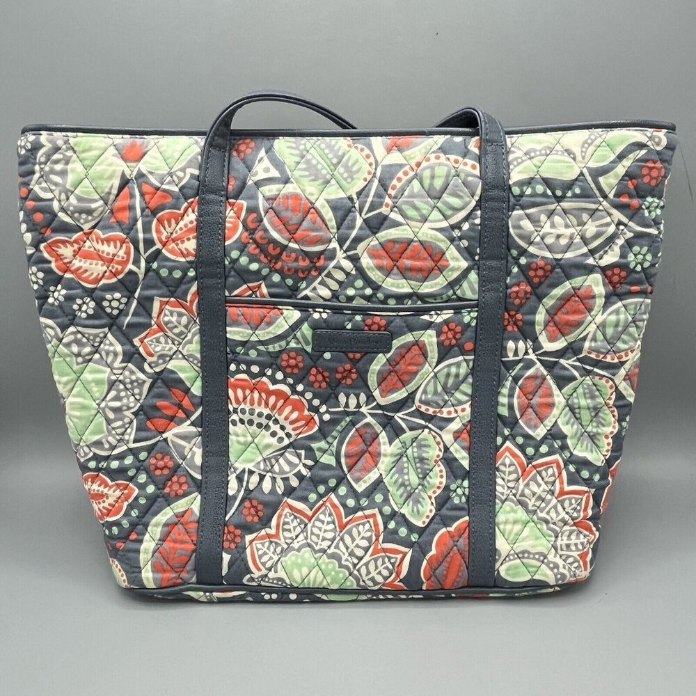 Vera Bradley 14"x11" Shoulder Tote Bag Purse Nomadic Floral Pattern 2016 - Picture 3 of 13